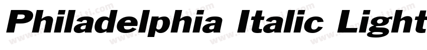 Philadelphia Italic Light字体转换
